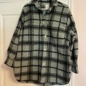 H and M Plaid Shacket
